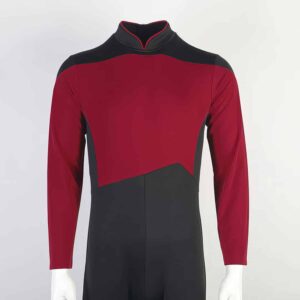 The Next Generation Picard Red Uniforms Jumpsuit Red Starfleet Costumes