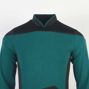 The Next Generation TNG Picard Cosplay Uniform Top Blue Shirt