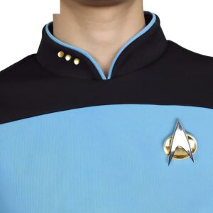 The Next Generation Shirt Uniform Blue For Men Coat Halloween Cosplay Costume